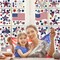 6 Sheets 4th of July Wall Stickers (106PCS) – Patriotic Star & American Flag Window Clings, Independence Day & Memorial Day Red White Blue Decorations
